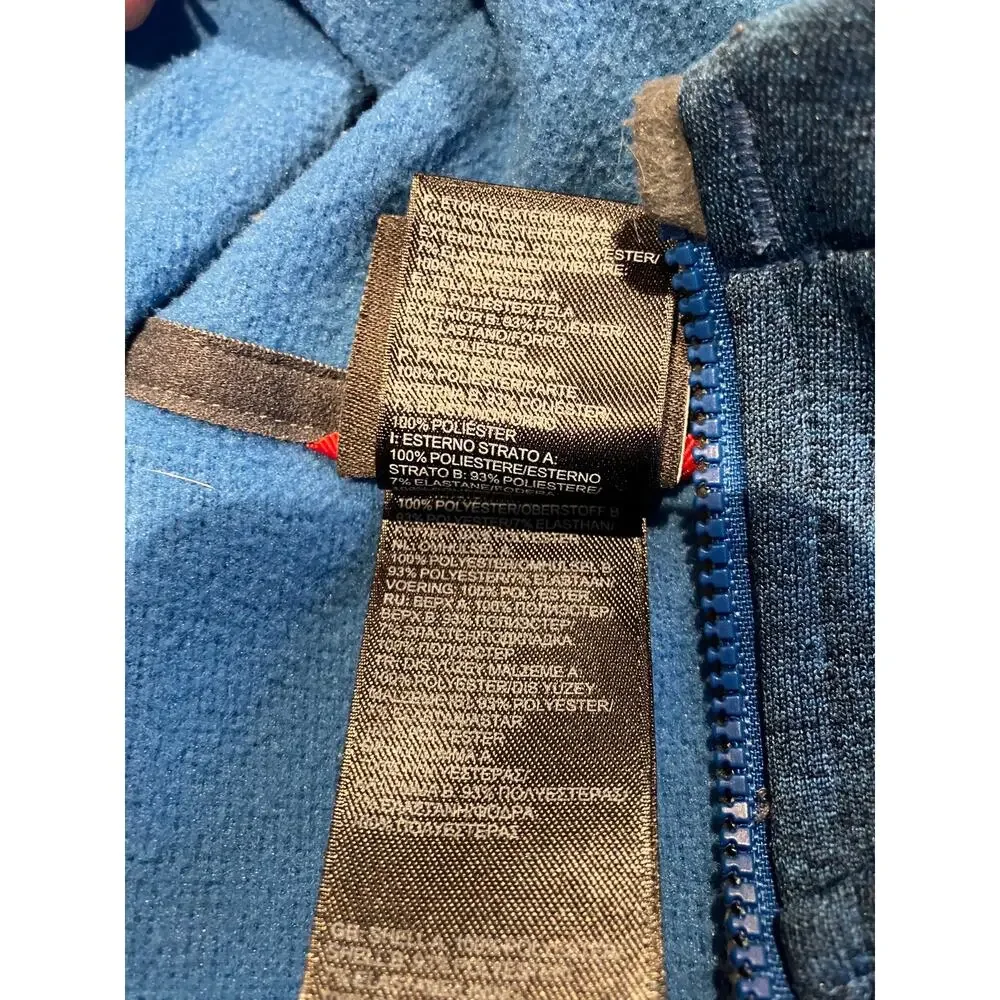 The North Face Men's‎ XL Blue Full Zip Hoodie Jacket Polyester Stretch
